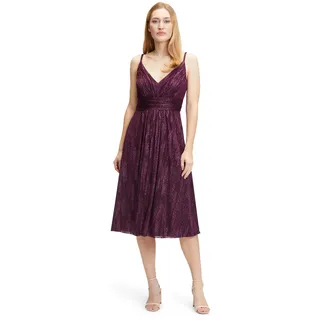 Vera Mont Damen Abendkleid im Glitzer-Look 34, Shiny Aubergine