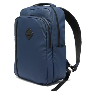 Momo Design Rucksack blau Polyurethan mit Reißverschluss Silvano Pro Herren Blu UNICA 43x30x14 cm CITY-BLUE - Blau