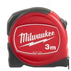 Milwaukee 045242512898 Maßband, dünn, rot, 3 m / 16 mm