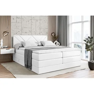 altdecor Boxspringbett 200 x 200 cm H3/H4 Weiß