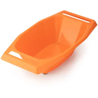 Börner Auffangschale für V1 & V3 Gemüsehobel - Salatschüssel - Orange | Rutschfeste Gummifüße - Direktes Auffangen von Gemüse & Obst - Für Salatzubereitung, Vermengen & Servieren - Made in Germany