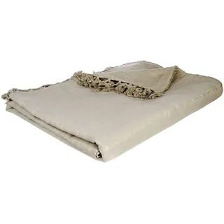 Atmosphera 131646D Bettüberwurf 230 x 250 cm Beige
