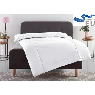 my home Microfaserbettdecke »Microlux, Bettdecke 135x200 cm, und Übergrößen bis 240x220cm« normal Füllung Feuchtigkeitsregulierende 3D Klimafaser (Polyester) 1 Stk. tlg. Bettdecken in 4 Farben, Sommer, Winter, 4 Jahreszeiten, Decke, weiß