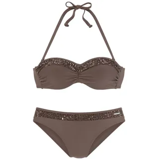 bruno banani Bügel-Bandeau-Bikini Damen coffee Gr.32 Cup A