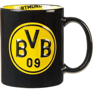 Borussia Dortmund BVB-Tasse mit Innendekor, Schwarz, Einheitsgröße (1er Pack) 0,3l