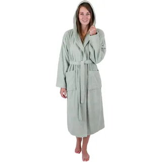 Betz Bademantel Frottee mit Kapuze für Herren und Damen 100% Baumwolle Saunabademantel - langer Bademantel - Saunamantel - Farbe jade Größe L/XL BERLIN