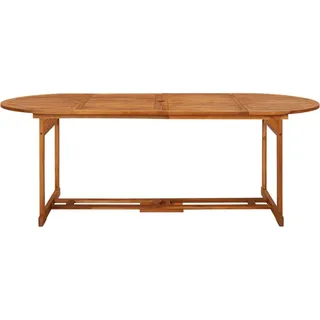 vidaXL Garten-Esstisch 220x90x75 cm Massivholz Akazie - Braun