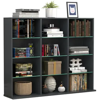 VCM Bücherregal 102 x 23 x 0 cm Schwarz