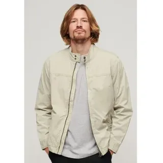 Superdry für Herren. M5011864A Klassische beigefarbene Harrington-Jacke (XXL), Lässig, Baumwolle, Langarm