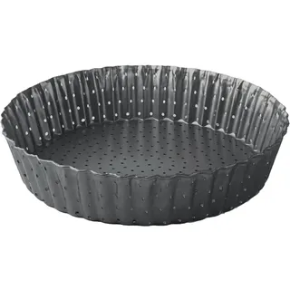 Space Home - Extra Hohe Quicheform - Tarteform mit Hebeboden aus Karbonstahl - Backform Rund - Tarteform - Quiche Formen mit Hebeboden Antihaftbeschichtung - Obstbodenform - Kuchenform - 24 cm