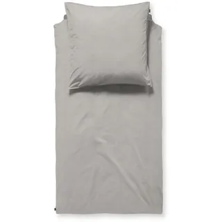 Damai Mik Leinen-Optik Grau 155 x 220 cm + 80 x 80 cm