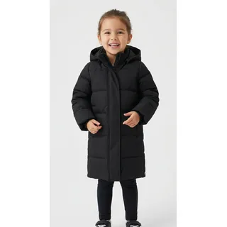 KIDS ONLY Steppmantel "KOGIRENE PUFFER COAT OTW NOOS" mit seitlichen Druckknöpfen, schwarz