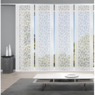 Schiebegardine HOME WOHNIDEEN "JENNA" Gr. 2, weiß, B:57cm H:245cm, Polyester, Gardinen, Schiebegardine, Schiebevorhang Jacquard Set