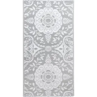 vidaXL Outdoor-Teppich Hellgrau 160x230 cm PP - Grau