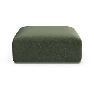 Cosmopolitan Design Pouf Campi aus Samt grün , Grün , Textil , 90x40x90 cm , Wohnzimmer, Sessel, Hocker & Hockerbänke, Poufs