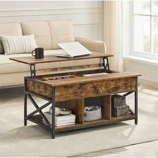 VASAGLE Couchtisch braun 95,0 x 60,0 x 48,0 / 62,0 cm