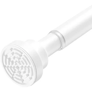 AIZESI Gardinenstange ohne Bohren 80-125 CM,Teleskopstange Klemmstange Duschvorhangstange Geeignet für Badezimmer, Fenster, Kleiderschrank,1 Stück Weiß (Durchmesser 22mm) Shower Rod