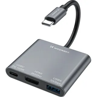 wozinsky WHCH-01 USB-C PD 100 W, HDMI 4K - Grau