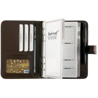 Bind Systemplaner 16601, braun Kunstleder, A6