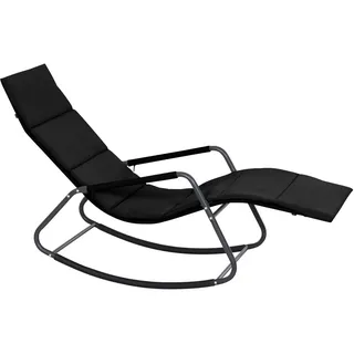 Siena Garden Schaukelliege 143 x 57 x 84 cm Schwarz