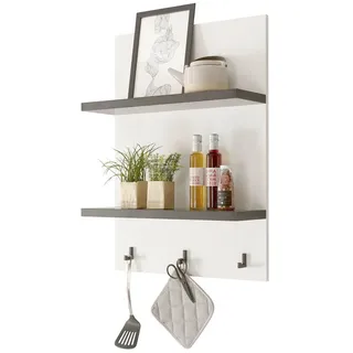 furn.design Küchenregal 60 x 85 x 22 cm Weiß