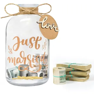 Geldgeschenk Hochzeit Verpackungen, Geldgeschenke Hochzeit Hochzeitskasse Spardose, Geburtstag Geschenk Nachtlicht Geschenke Deko, Hochzeitsgeschenke Geld Flasche für Brautpaar und Frisch Verliebte