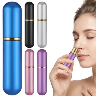 Ciieeo 5 Stück Nasale Inhalatoren Aromatherapieröhrchen Mit Baumwoll-Dochten Metallflasche Für Ätherische Öle Persönliche Aromatherapie Inhalierstift Set in Zufälligen Farben
