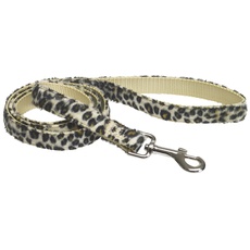 CHAPUIS SELLERIE SLA376 Hundeleine - Velours-Gurt Leoparden-Look - Breite 20 mm - Länge 1,20 m - Größe M