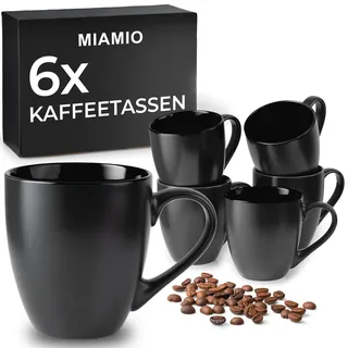 MIAMIO - 6 x 350 ml Kaffeetassen/Kaffeebecher Set - Tassen Set 6er Modern - Le Papillon Kollektion