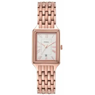 Fossil Damenuhr Raquel, Quarzwerk, 23MM Rose Gold Edelstahlgehäuse mit Edelstahlarmband, ES5271