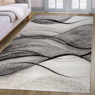 Teppich OTTO HOME "Tritom" Gr. 4, beige (sand), B:160cm H:9mm L:230cm, Kunstfaser, Teppiche, Teppich, mit besonders weichem Flor, Kurzflor, modernes Wellen Muster