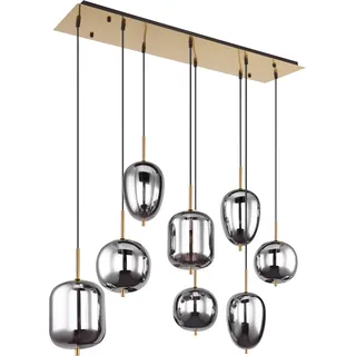 GLOBO Blacky I 8-flg. 34x120 cm rund grau/messingfarben