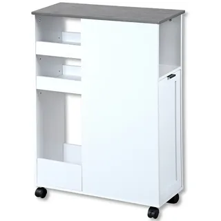 KESPER Nischenregal 25x86x60 cm weiß/grau 2485013