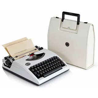 Vintage Manuelle Schreibmaschine, tragbare klassische Schreibmaschine für Schriftsteller & Sammler – funktionale Retro-Schreibtischdekoration mit gealtertem Look