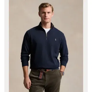 Polo Ralph Lauren für Herren. 710812963003 Pullover Navy Reißverschluss (S), Lässig, Baumwolle, Langarm, Marine