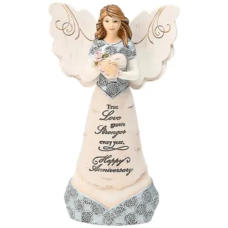 Pavilion- Anniversary – 15,2 cm Engel mit Herz, Beige
