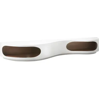 SalesFever Lowboard 200x50x30 cm Weiß/Walnuss Holz