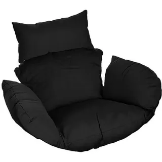 HOME DELUXE - Polyrattan Hängesessel Cielo - nur Kissen - Schwarz