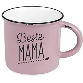 Kaffeetasse vintage| Keramik Becher zum verschenken | 400 ml | Beste Mama