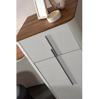 Modern Schlafzimmer Set Bett 2x Nachttische Schminktisch mit Spiegel Schrank Neu - Grau