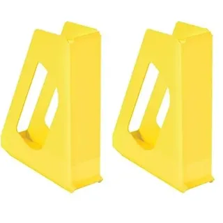 Esselte Stehsammler, A4, Ideal für Prospekte, Broschüren, Unterlagen, Mappen und Hefter, Stabiler Kunststoff, Gelb, VIVIDA, 628216 (Packung mit 2)