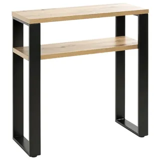 Haku-Möbel Eiche Konsolentisch 70,0 x 28,0 x 75,0 cm schwarz