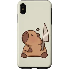 Hülle für iPhone XS Max Capybara mit Messer