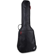 Gewa Pure Gitarren Gig Bag Serie 110 für E-Bass schwarz, 10mm Schaumstoffpolsterung mit großer Notentaschen und Zubehörtasche