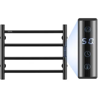 Vevor Handtuchwärmer 4 Stangen Schwarz