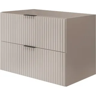 Rodan | Waschbeckunterschrank - 80cm | Beige matt - Kaschmir-Töne | B/H/T 80/57/46cm | Badezimmerschränke, Badmöbel, Waschbecken Unterschränk - Beige