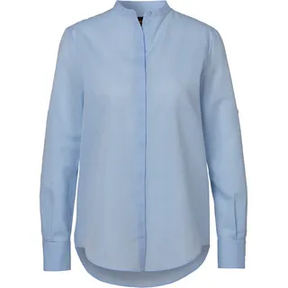 BOSS ORANGE Klassische Bluse »C_Befelize_21«, Chambray Qualität, Stehkragen, blau