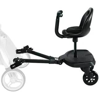 Vihir Trittbrett für Kinderwagen Universal, Vihir Buggy Board mit Sitz, Kiddy Board für alle Kinderwagen, Buggyboard für Geschwister, Kinderwagen Zubehör Für Kinder Von 2-6 Jahren