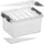Q-line Aufbewahrungsbox 20 x 15 x 10,5 cm 2-tlg. transparent