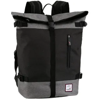 KangaROOS Cityrucksack, mit modischem Roll Top, schwarz